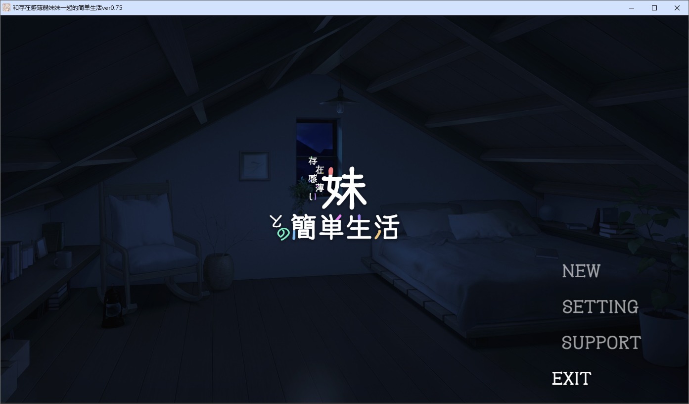 A9358[SLG/汉化]和存在感薄弱妹妹一起的简单生活Ver0.75官方中文版[2.1G]-目标是h游戏大师